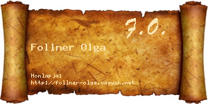 Follner Olga névjegykártya